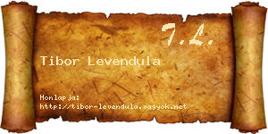 Tibor Levendula névjegykártya